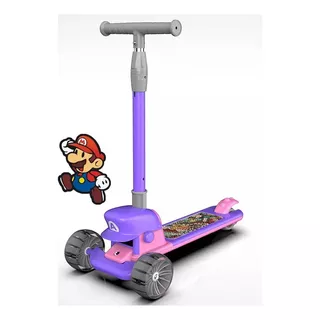 Scooter Plegable De 3 Ruedas Con Música  Modelo Mario
