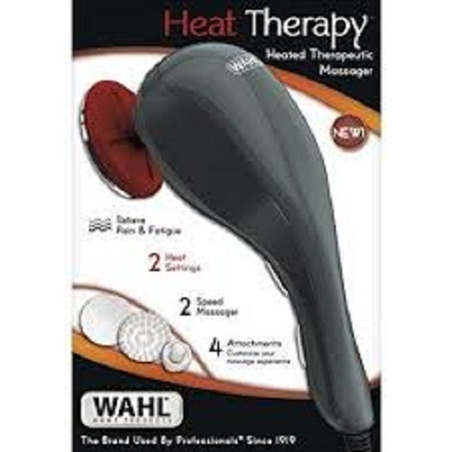 Wahl Masaje Térmico Con 4 Cabezales Intercambiable Portátil Color Gris oscuro