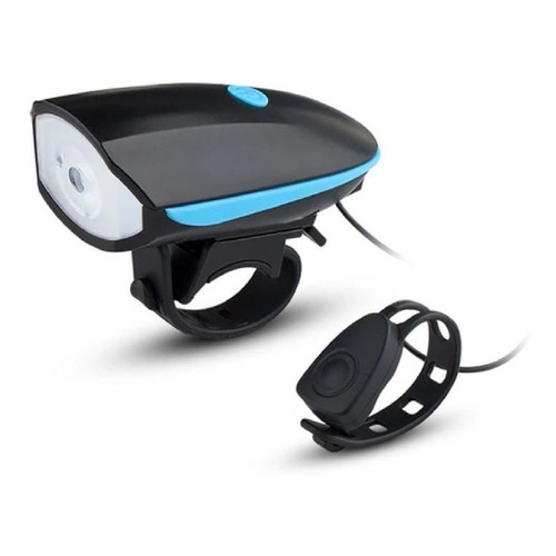 Luz Bicicleta Con Destellos Y Bocina-3 Modos- Recargable Usb Color Negro