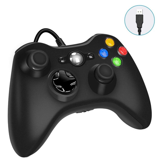 Joystick Mando Para Microsoft Xbox 360 Cable Pc Windows