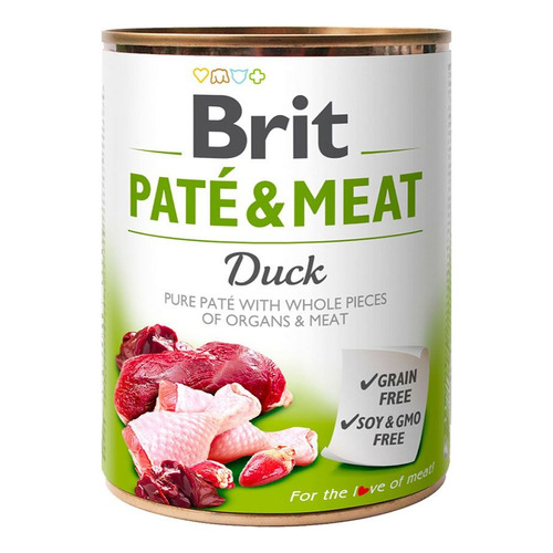 Lata Brit Care Paté And Meat Duck 800gr. Np