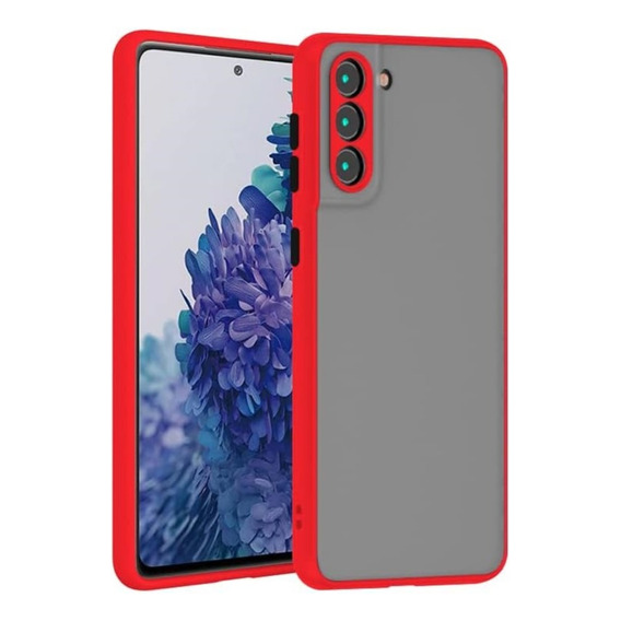 Funda Case For Samsung S21 Plus Peach Garden Rojo Antishock