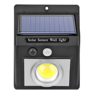 Reflector Solar Led Cob 15w Con Sensor De Mov/panel Solar