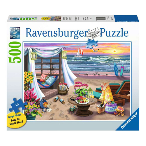 Rompecabezas Tarde En La Playa 500 Pzas Xxl Ravensburger