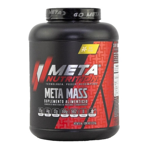 Proteina Meta Nutrition Meta Mass 2.72 Kg Sabor galleta canela