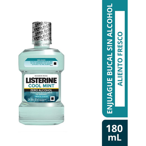 Enjuague Bucal Listerine Zero Menta Suave X 180ml