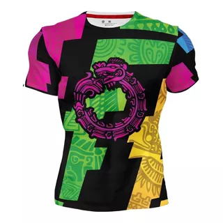 Playera Sublimada Full Print Quetzalcoált 141 Prehispanico