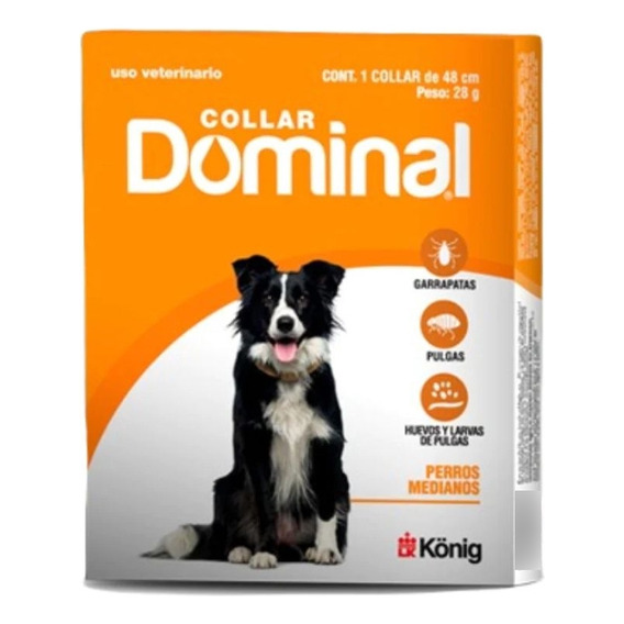 Collar Antipulgas Dominal Perro Mediano 5 A 15 Kg