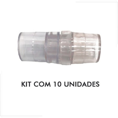 Kit 10 Adaptador Flexível Injetado Traqueia Cpap Vni