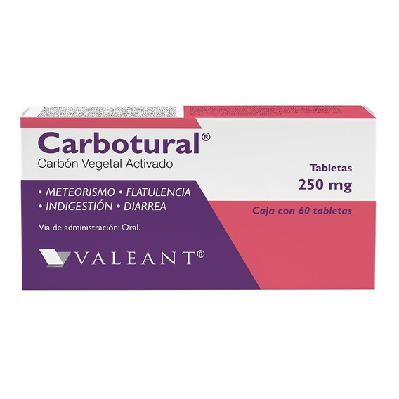 Carbotural 250 Mg Caja 60 Tabletas