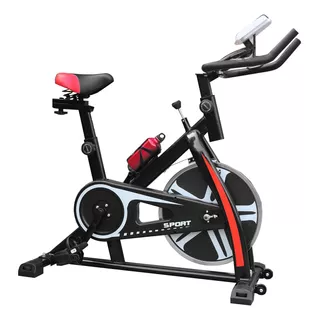 Bicicleta Ergométrica Sport Para Spinning Preta E Vermelha