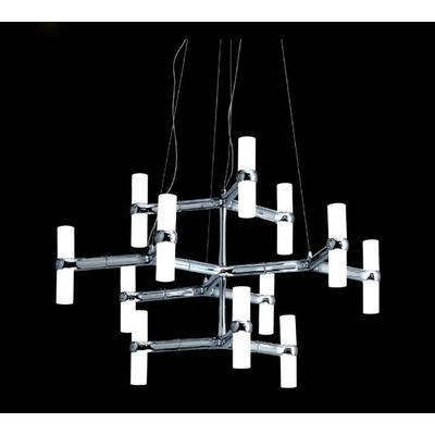 Colgante Led 12 Luces Fryda 3 Pisos 48w Ultra Moderno Cromo
