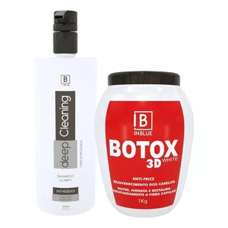 Kit Shampoo Deep Clean Inblue E Btox 3d White Antifrizz