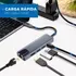 Hub Adaptador Usb Tipo C 5 En 1 Linkon Rj45 Para Mac Macbook Windows 100mbps