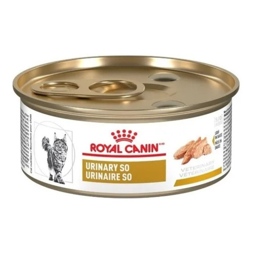 Alimento Royal Canin Veterinary Diet Urinary S/O para gato adulto sabor mix en lata de 165g