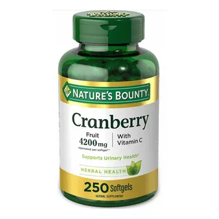 Suplemento Em Softgels Nature's Bounty  Cranberry Concentrado De Mirtilo Cranberry Em Pote De 250ml 250 Un