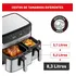 Fritadeira sem Óleo Airfryer Arno Dual 8,3L Inox Digital 1800W AFD2