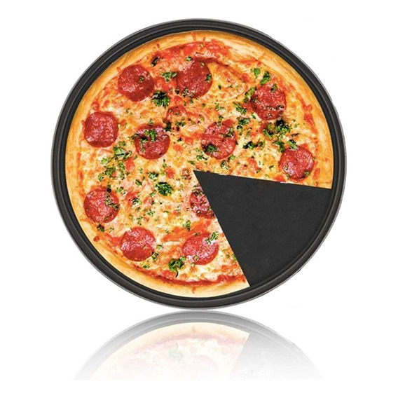 Molde Redondo Liso Para Pizza Pan 35cm Antiadherente