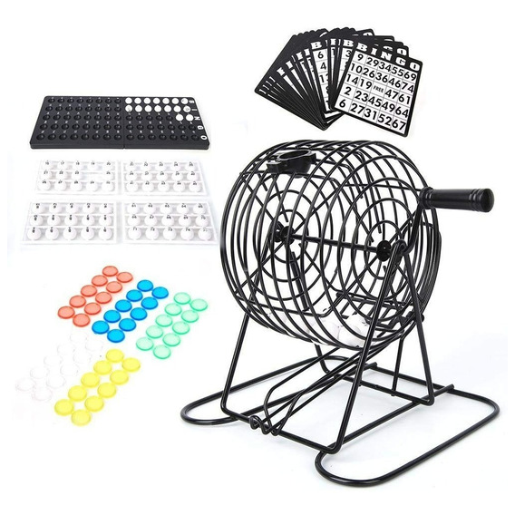 Set De Bingo Lota Completo Incluye Tombola Fichas Pelotas