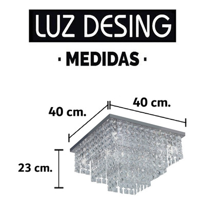 Plafon Cuadrado Escalonado 6 Luces Apto Led G9 Moderno Mg