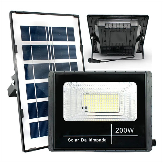 Foco Reflector Panel Solar Interior Exterior 200w Control