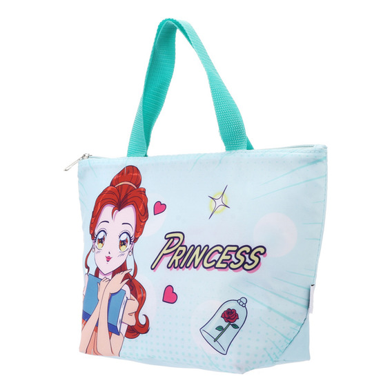 Miniso Lonchera Disney Bella Princesas Manga Textil 32x12x21