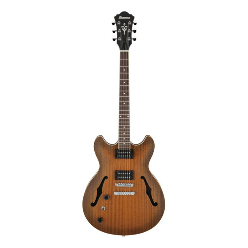 Guitarra eléctrica para zurdo Ibanez AS Artcore AS53 semi hollow de sapele tobacco flat con diapasón de nogal