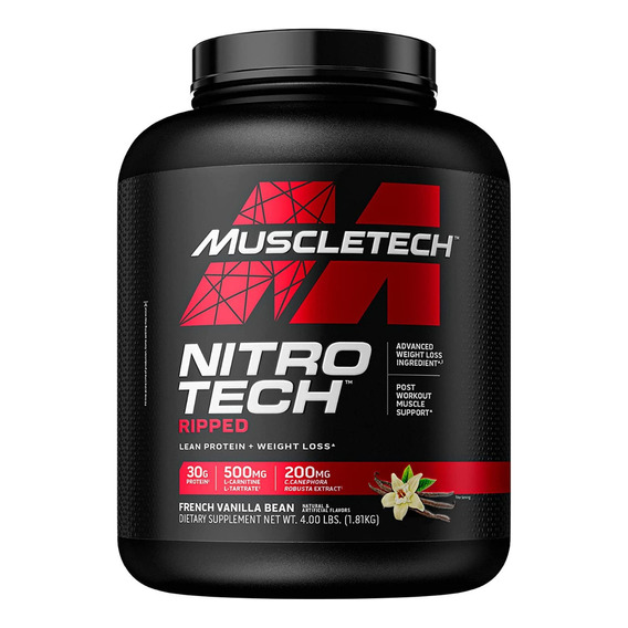 Proteina Muscletech Nitrotech Ripped 4 Libras (1.81kg) Sabor Vainilla