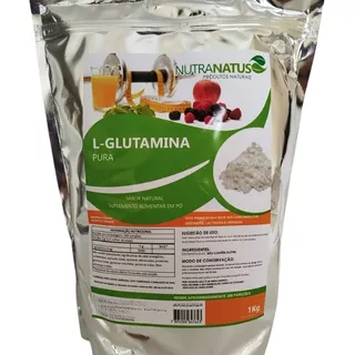 Aminoacido L-glutamina Pó Pura Importada 1kg + Brinde 