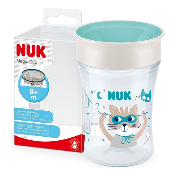 Vaso Nuk Bebe Magic Cup 250 Ml 8 Meses 360 Vasito Involcable