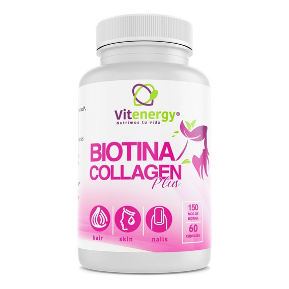 Nuevo Biotina Collagen Plus- Vitaminas Cabello Piel Y Uñas! 