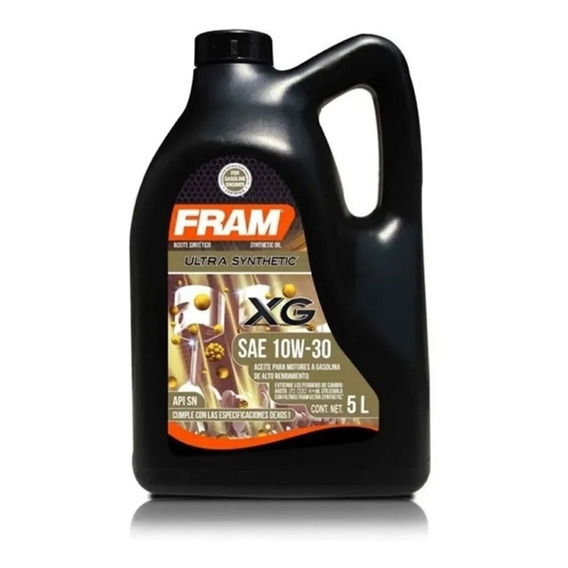 Aceite Sintetico Fram 10w30 Sn Garrafa 5l