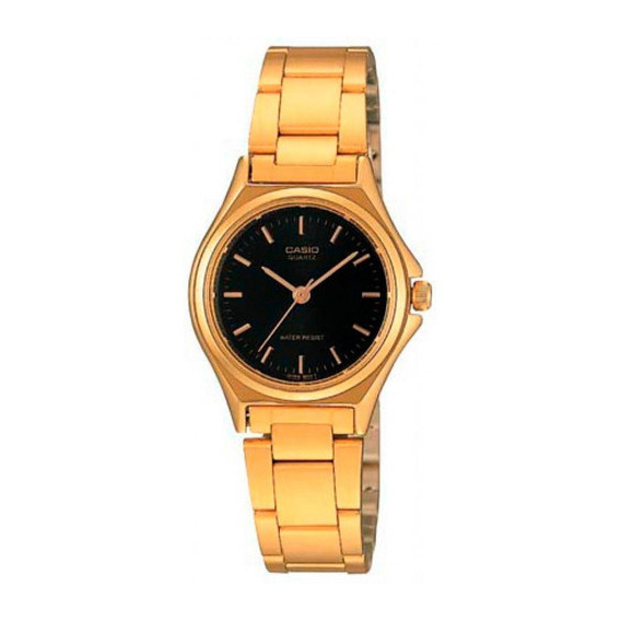 Reloj Para Hombre Casio Fashion Ltp Ltp_1130n_1ar Dorado Color del fondo Negro