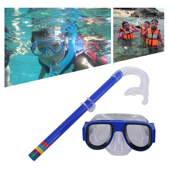 Set De Buceo Infantil Snorkel Para Piscina Playa Niño