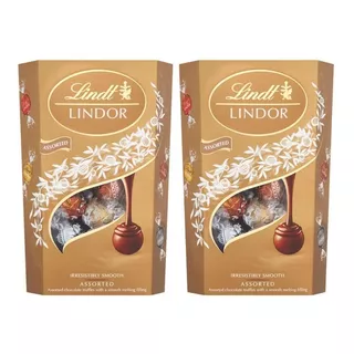 Bombom Sortido De Chocolate Suíço Lindt Lindor 2 Caixas 200g