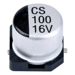 Capacitor Eletrolítico Smd 100uf 16v 105°c - 10 Peças