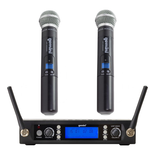 Gemini Sound Uhf-m Elite - Micrófono Inalámbrico Portáti. Color Negro