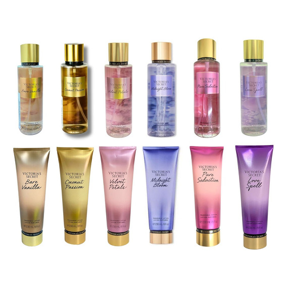 Set Paquete 12 Piezas Victoria's Secret Crema O Body Locion