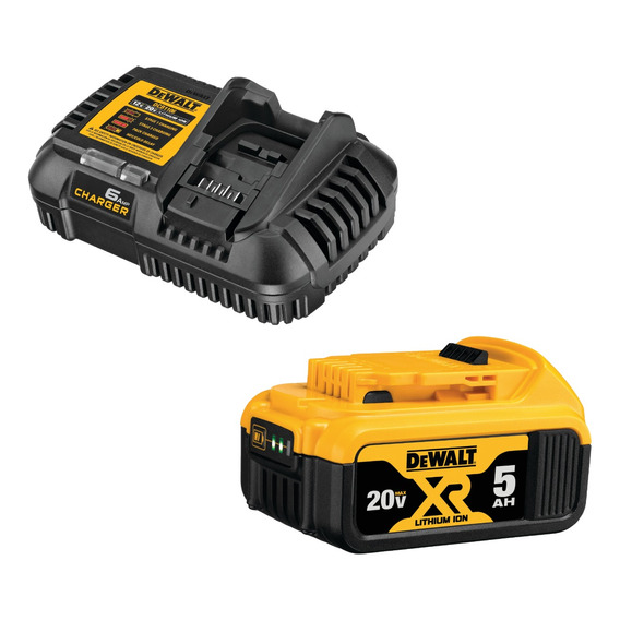 Combo Cargador Dcb1106 6a Fast/c + Batería Dcb205 5ah Dewalt