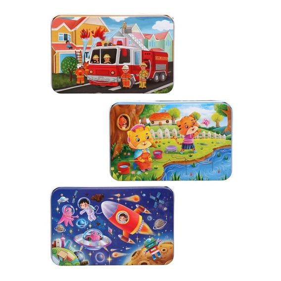 Didáctico Infantil Pack 3 Rompecabezas Infantiles 60 Piezas