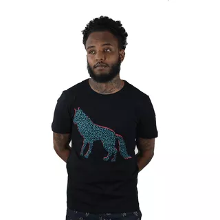 Camiseta Masculina Acostamento | Camiseta Estampado Com Lobo