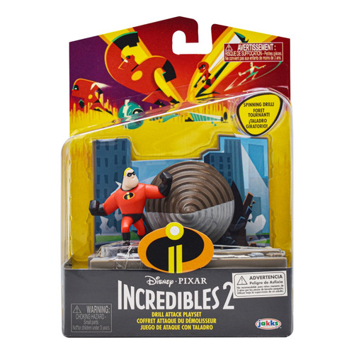 Disney Pixar Increibles Ataque Con Taladro Jakks Pacific