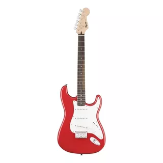 Guitarra Eléctrica Fender Squier Bullet Stratocaster Ht De Álamo Fiesta Red Brillante Mastil Laurel Indio