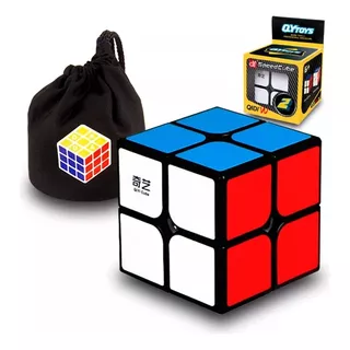 Cubo Rubik 2x2 Qiyi Qidi W Base Negra/blanca + Estuche Full