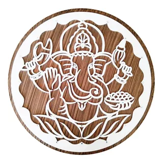 Ganesha Suplá Mandala Mdf Riqueza E Prosperidade Zen