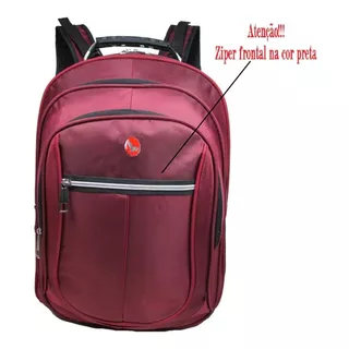 Mochila Bolsa Impermeável Notebook 15.6 Masculino Femin #903 Cor Vermelho Desenho Do Tecido Liso