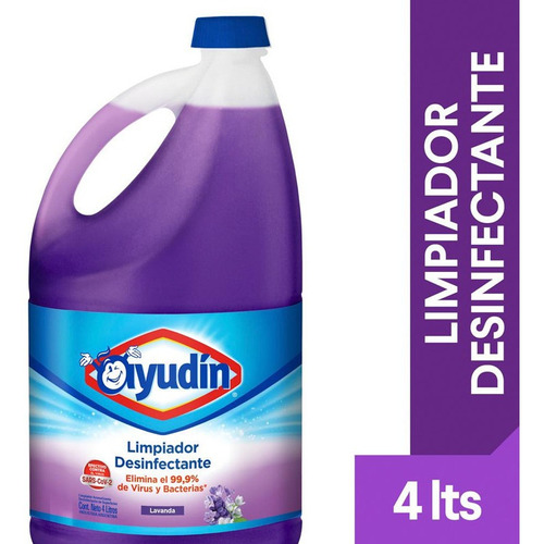 Limpiador Desinfectante Ayudin Lavanda X 4 L