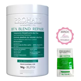 Btx Sem Formol Mask Hidrante Prohall Alisa 100% 1kg