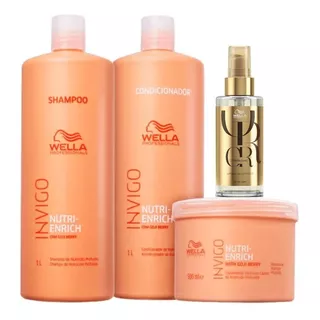 Wella Invigo Nutri Enrich Shampoo 1l + Cond 1l + Masc + Oleo