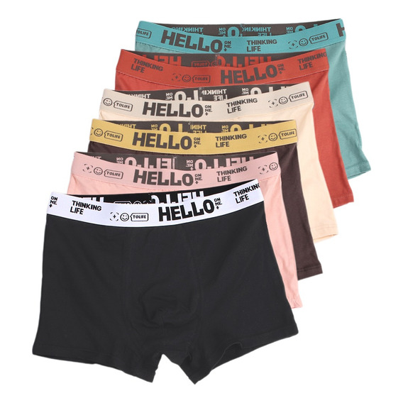 Boxers De Algodón Transpirable For Man 6 Piezas Miveni